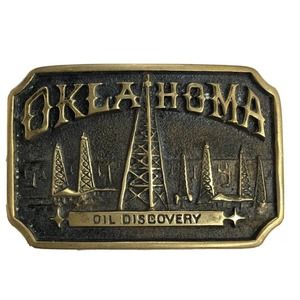 Registered Historical Collection Oklahoma Oil Discovery Belt Buckle AC-A8859